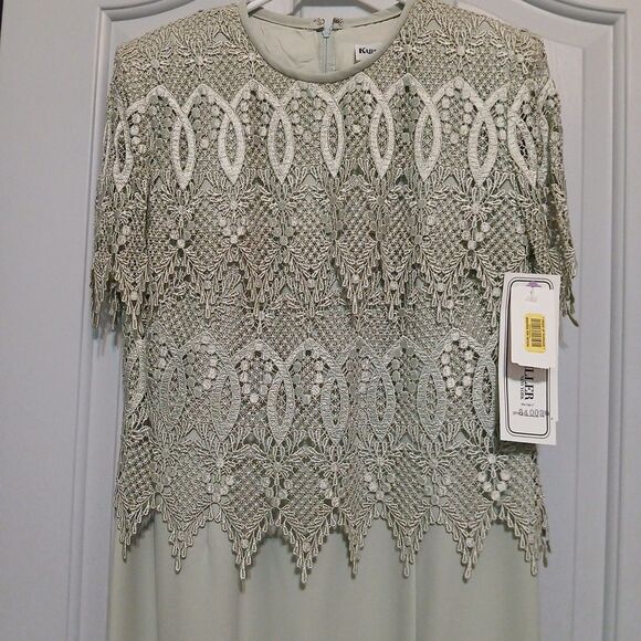 Karen Miller Petite 8 Mother of the Bride Cocktail Formal Maxi Dress Green NWT - Picture 1 of 11